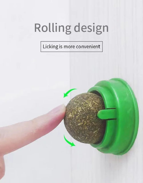 Load image into Gallery viewer, Natural Catnip Cat Wall Stick-on Ball Toy Scratchers Treats Healthy Natural Removes Balls to Promote Digestion Cat Grass Snack
