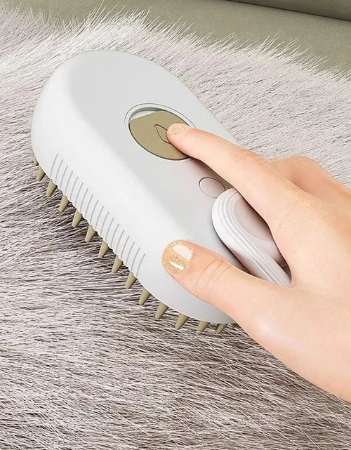 Load image into Gallery viewer, Cat Dog Pet Spray Massage Brush One Button Steam Spray Folding Rotatable Floating Hair Bath Hair Removal Brush Comb
