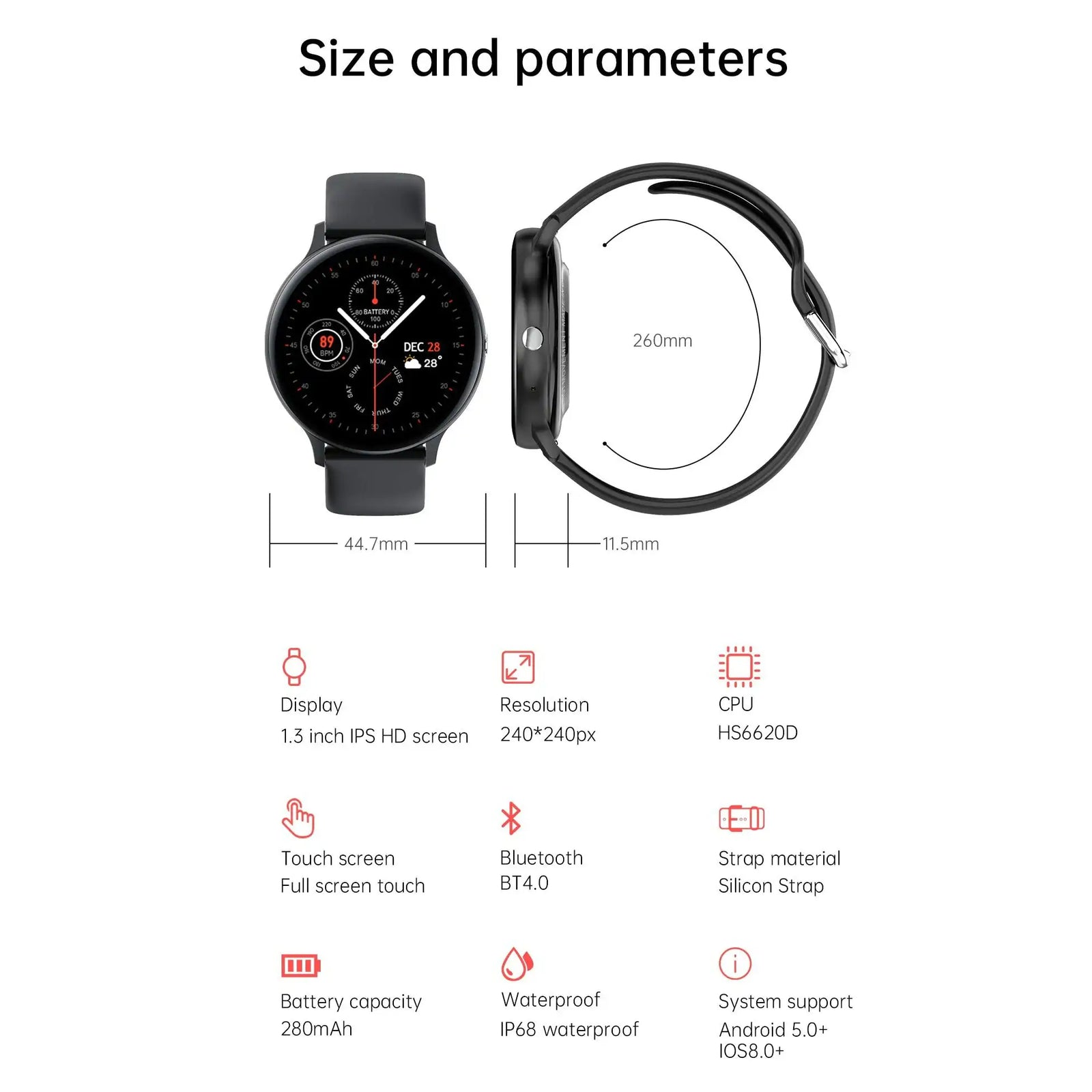 Waterproof 4G ROM Smartwatch