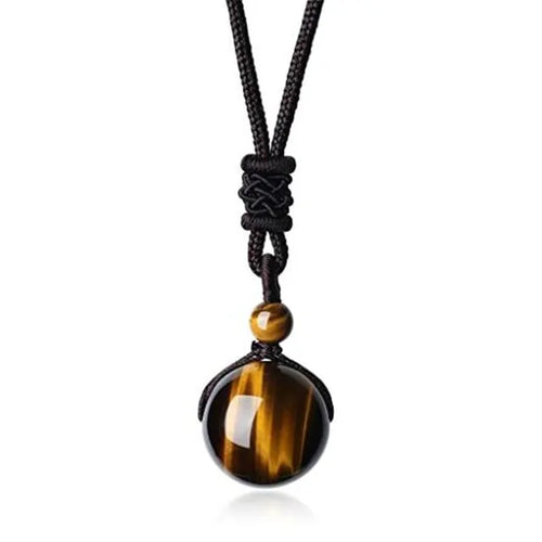 Load image into Gallery viewer, Tiger Eye Stone Pendant Necklace
